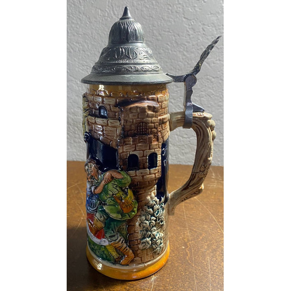 Vintage (1940 - 1950) Western West Germany Beer Stein Bar Decor - Picture 2 of 8